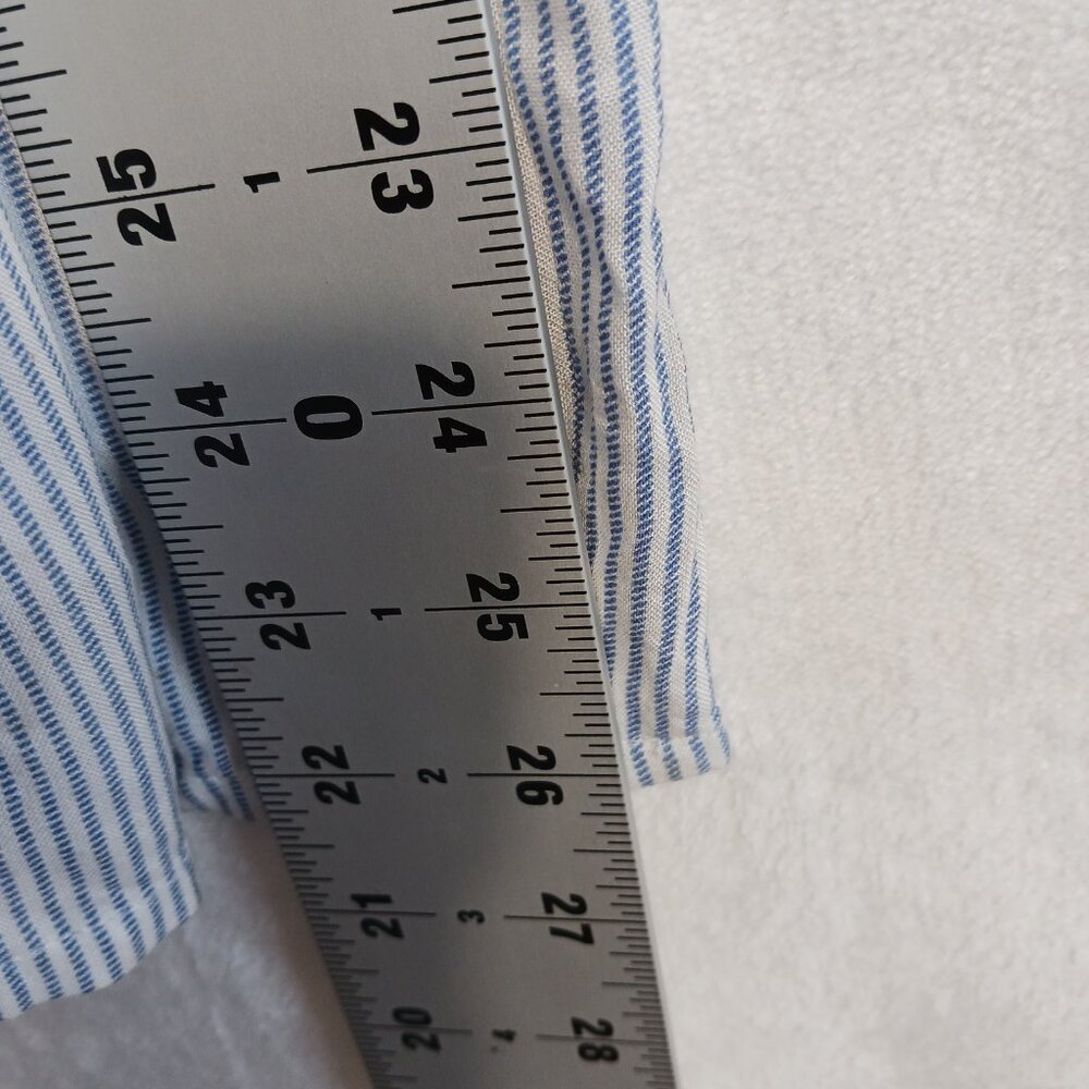 Japana, Palazzo Jumpsuit, S, Blue & White Stripe, Spaghetti Straps, Navy Trim - Picture 15 of 15